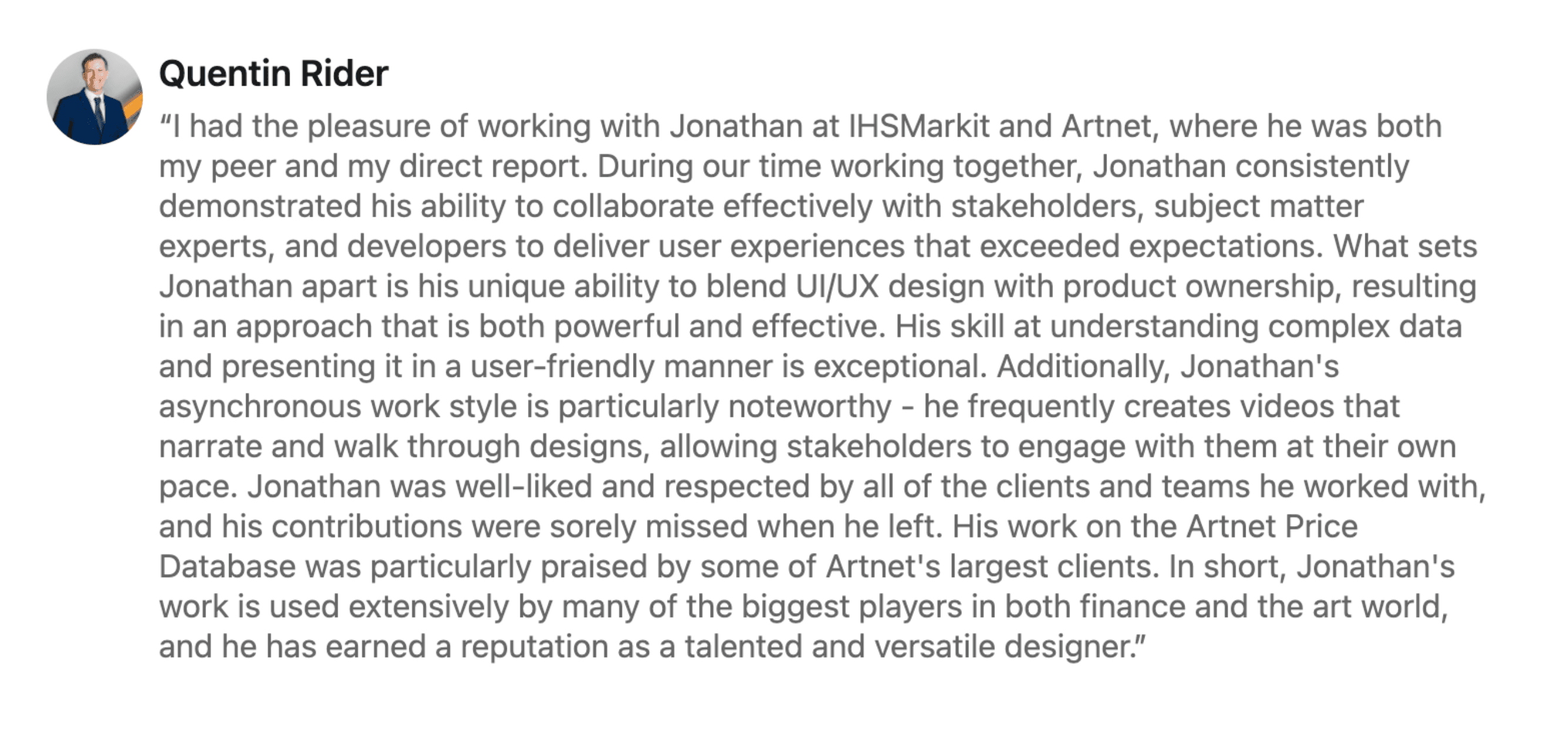 Artnet CTO Recommendation